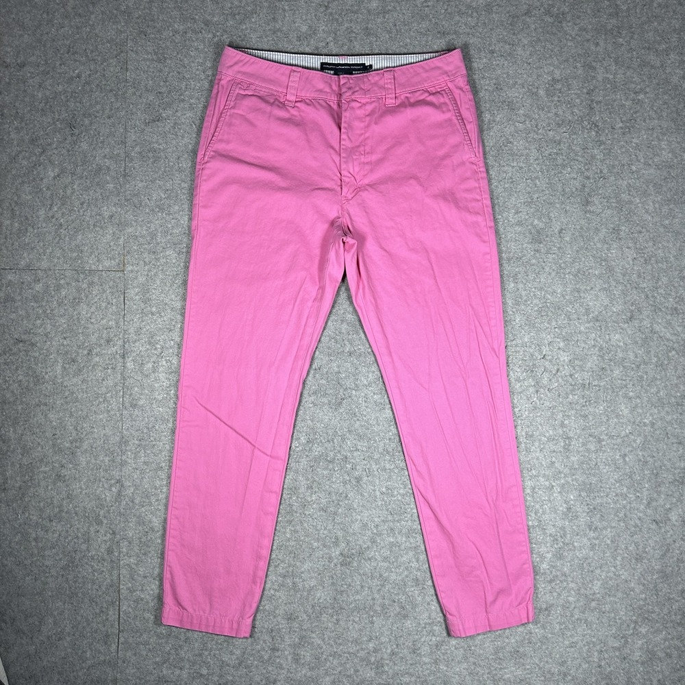 Vintage Ralph Lauren Sport Pants Womens 8 Pink Y2K Chino Straight Leg Preppy